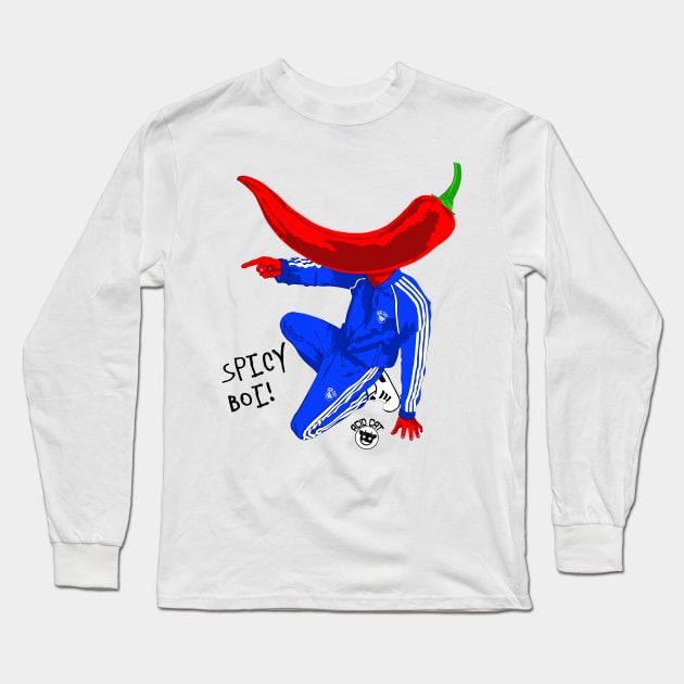 Spicy Boi Blue! Long Sleeve T-Shirt by AcidCat